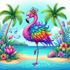 Schöner Flamingo