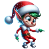 Lustiger Elf Tanzt Weihnachten