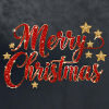 Glitzerndes Merry Christmas Script