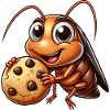 Cute Cockroach Cookie Cartoon Dessert