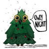 Owly Christmas Night Christmas Tree Owl