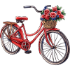 Bicycle with flower basket