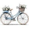 Bicycle with flower basket