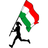 Flag Hungary woman running
