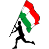 Flag Hungary man running