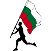 Flag Bulgaria man running