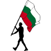 Flag Bulgaria man walking