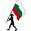 Flag Bulgaria woman walking