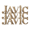 Javic Gold Glitter Monogram