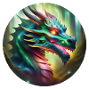 A mystical dragon's head
