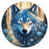 A mystical wolf's head