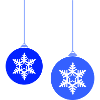 Christmas baubles star frost