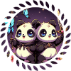 Niedliche Panda Babys