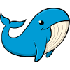 Cheerful blue whale