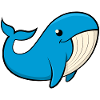 Image joyeuse d’une baleine bleue