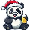 Panda Bière de Noël Drôle