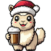 Alpaca Llama Christmas Beer Funny