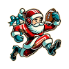 Santa Claus Playing Football
