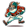 Santa Claus Playing Football Joy