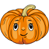 Shy pumpkin emotion
