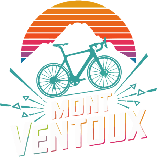 Koszulka "Mont Ventoux Retro Gradient Rower szosowy Art"