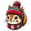 Christmas squirrel with cap