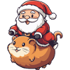 Hamster Santa Claus