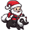 Skunk Santa Claus