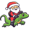 Lizard Santa Claus