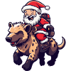 Hyena Santa Claus