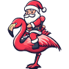 Flamingo Santa Claus