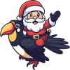 Toucan Bird Santa Claus