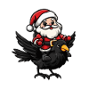 Rabe Krähe Weihnachtsmann