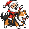 Border Collie Hund Weihnachtsmann