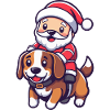 Beagle Chien Père Noël