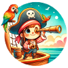 Crâne de pirate pour fille