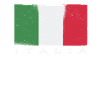 Italian flag with lettering Italia