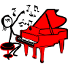 Stickmen Red Piano
