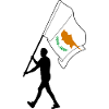 Cyprus Flag Man Walking