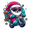 Père Noël à moto