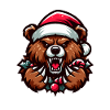 Christmas Grizzly Bear