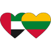 Emirati Arabi Uniti Lituania Bandiera Cuore