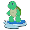 Turtle Snowboarder Snowboard