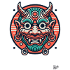 Cool Japanese Oni Mask