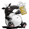 Tapir Drinks Beer Tabier Pun