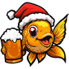 Goldfish Christmas Beer Funny