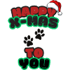 Happy x-mas paws design
