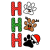 H Christmas Paws Plaid