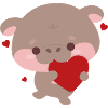 Moo Deng Hippo Heart