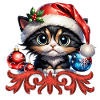 Adorable Christmas kitten.